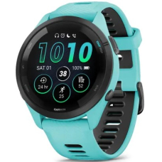 Garmin Forerunner 265 Black Bezel with Aqua Case and Aqua/Black Silicone Band 46mm (010-02810-12)